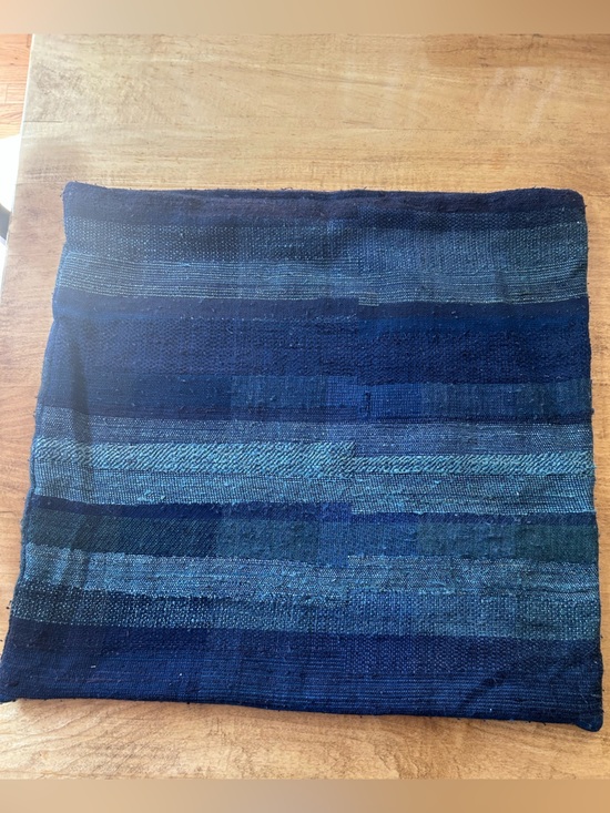 Crate&Barrel Other - Crate & Barrel Shades of Blue & Green Stripes Square Pillow Cover with Zipper.